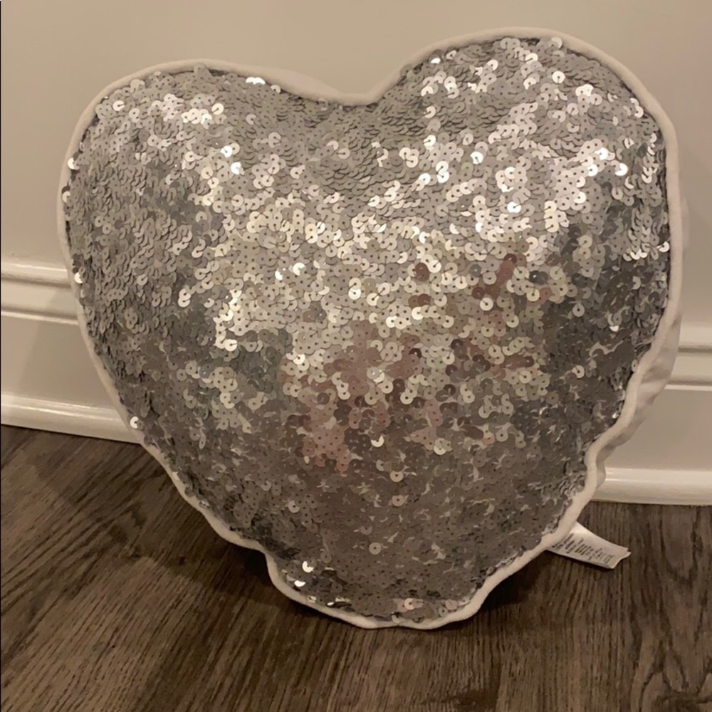Sequin Heart pillow
